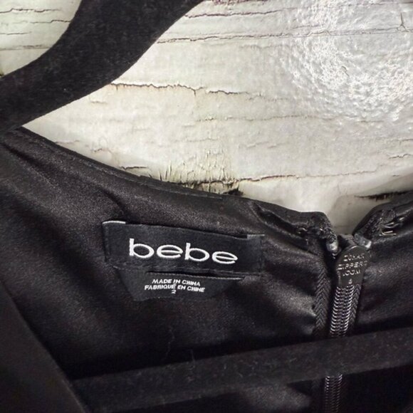 Bebe Black Sleeveless Sheath Mini Dress size 2 - Picture 4 of 7